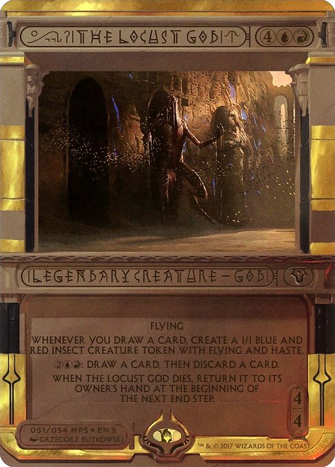 Magic the Gathering Card - The Locust God - MTG Circle
