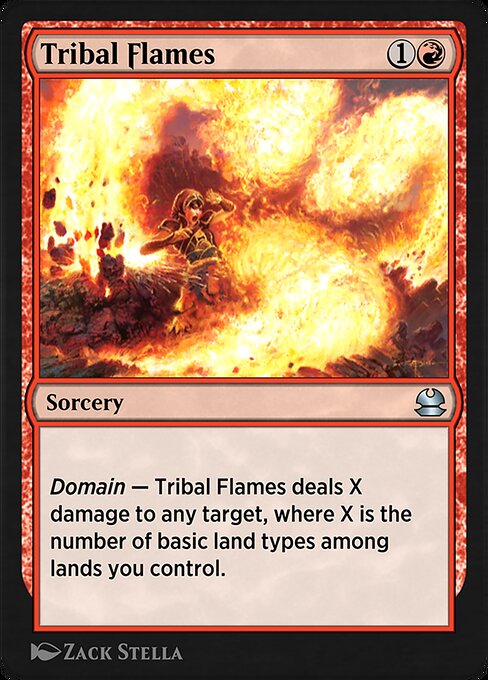 Magic the Gathering Card - Tribal Flames - MTG Circle