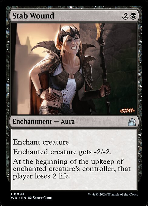 Magic the Gathering Card - Stab Wound - MTG Circle