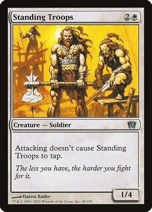Magic the Gathering Card - Standing Troops - MTG Circle