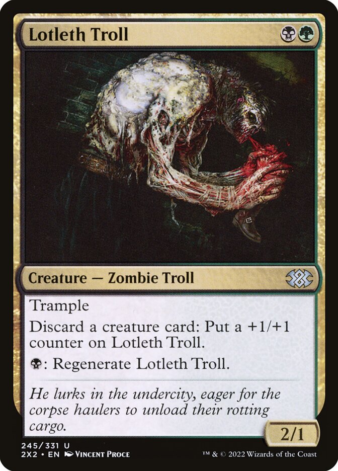 Magic the Gathering Card - Lotleth Troll - MTG Circle