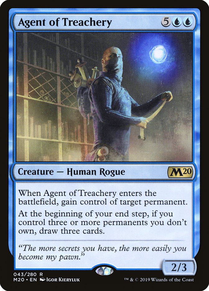 Magic the Gathering Card - Agent of Treachery - MTG Circle