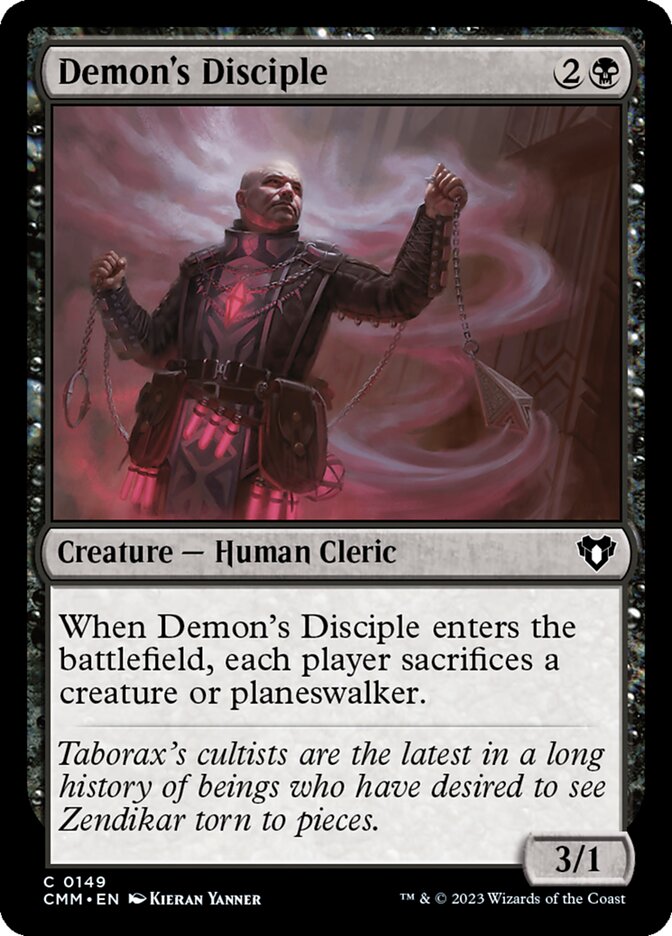 Magic the Gathering Card - Demon's Disciple - MTG Circle