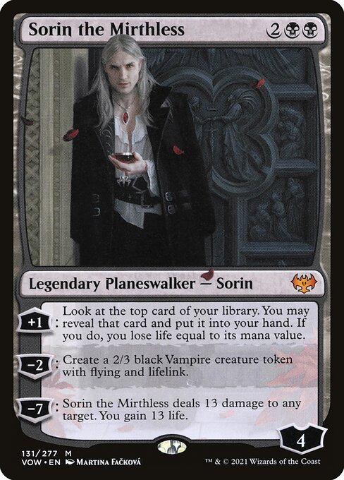 Magic the Gathering Card - Sorin the Mirthless - MTG Circle