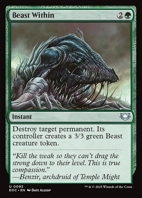 Magic the Gathering Card - Beast Within - MTG Circle