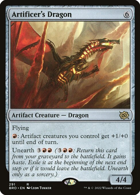 Magic the Gathering Card - Artificer's Dragon - MTG Circle