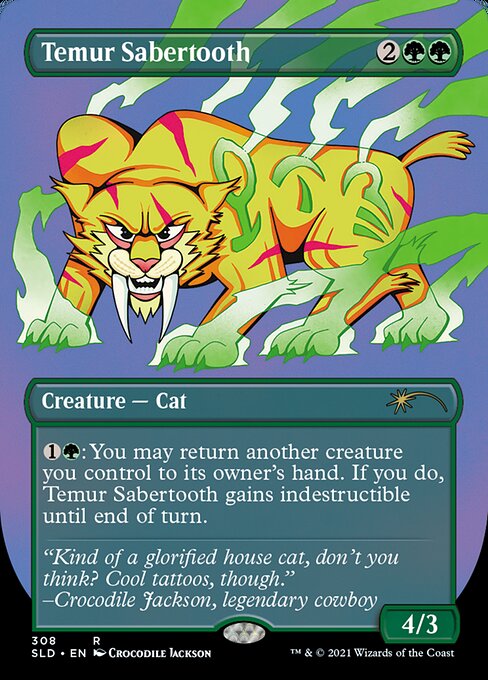 Magic the Gathering Card - Temur Sabertooth - MTG Circle
