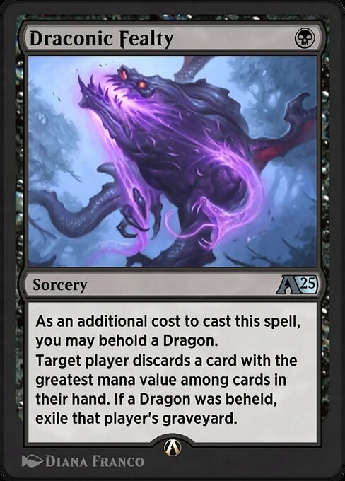 Magic the Gathering Card - Draconic Fealty - MTG Circle