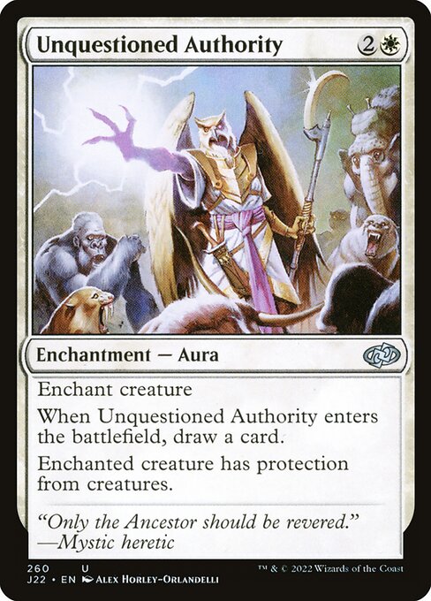 Magic the Gathering Card - Unquestioned Authority - MTG Circle