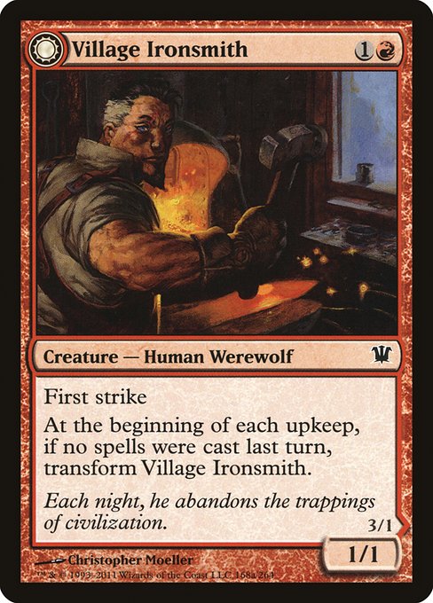 Magic the Gathering Card - Village Ironsmith - MTG Circle
