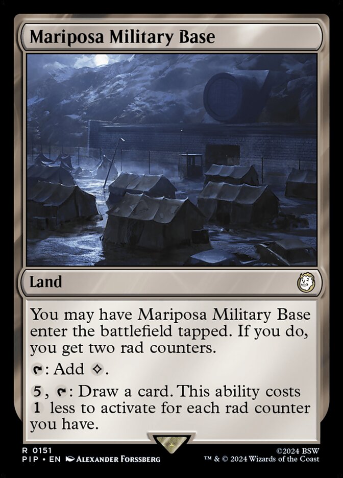 Magic the Gathering Card - Mariposa Military Base - MTG Circle