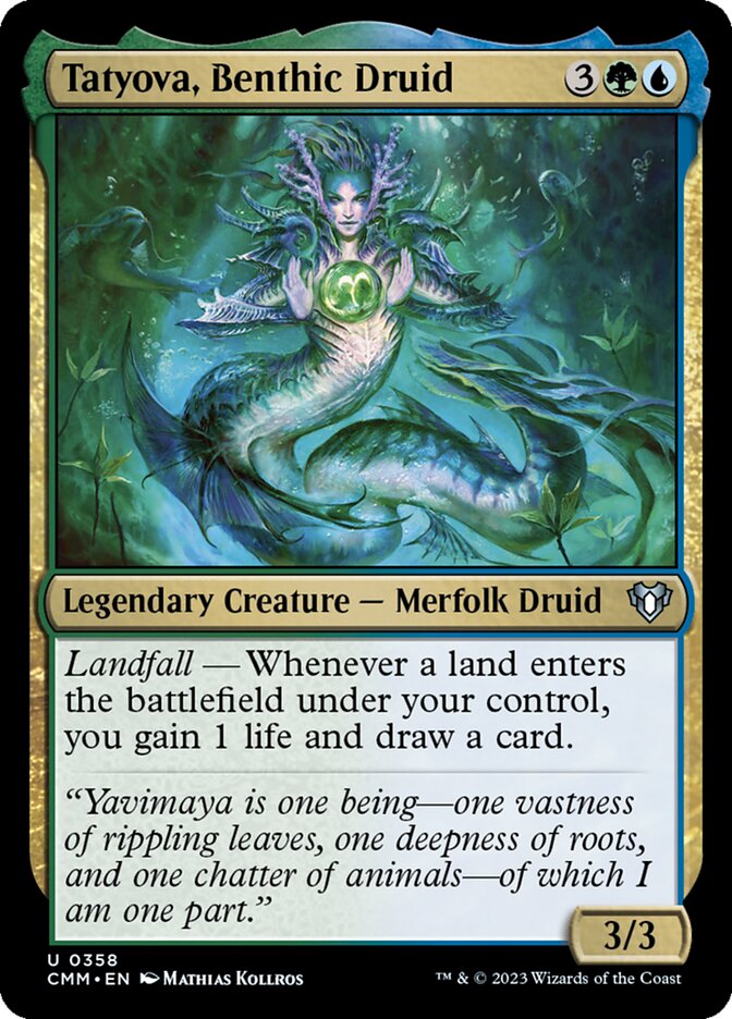 Magic the Gathering Card - Tatyova, Benthic Druid - MTG Circle