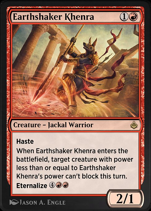 Magic the Gathering Card - Earthshaker Khenra - MTG Circle