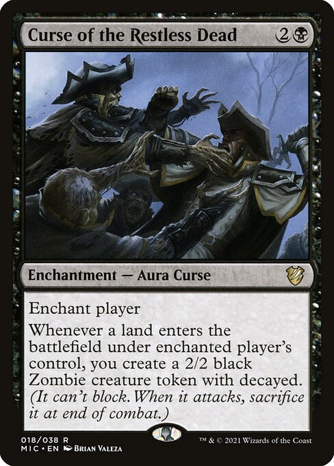 Magic the Gathering Card - Curse of the Restless Dead - MTG Circle