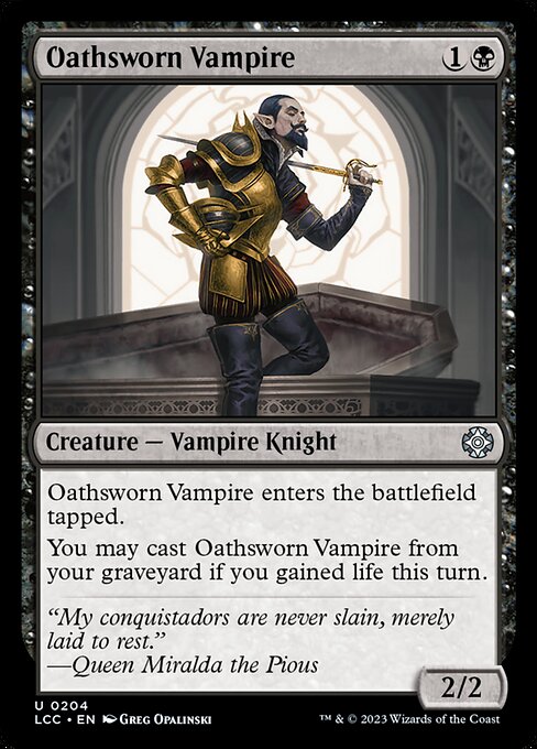Magic the Gathering Card - Oathsworn Vampire - MTG Circle