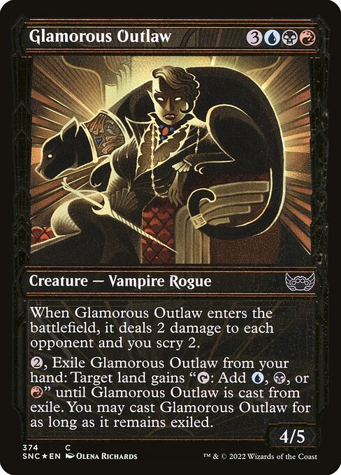 Magic the Gathering Card - Glamorous Outlaw - MTG Circle
