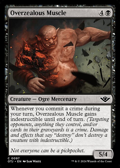 Magic the Gathering Card - Overzealous Muscle - MTG Circle
