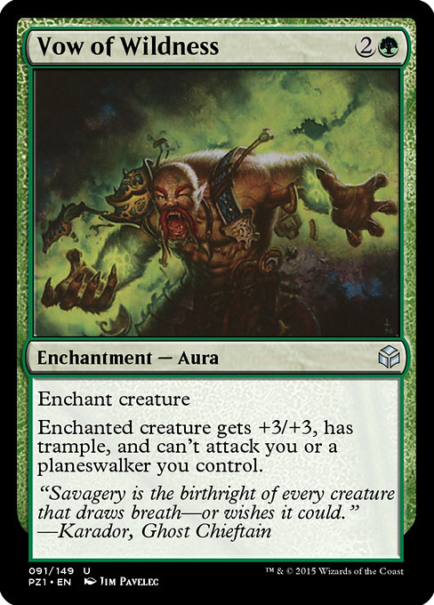 Magic the Gathering Card - Vow of Wildness - MTG Circle