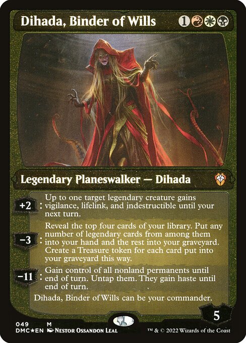 Magic the Gathering Card - Dihada, Binder of Wills - MTG Circle