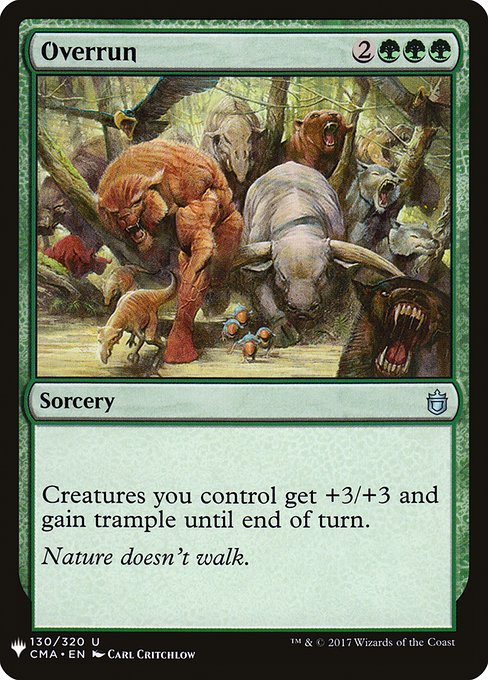 Magic the Gathering Card - Overrun - MTG Circle