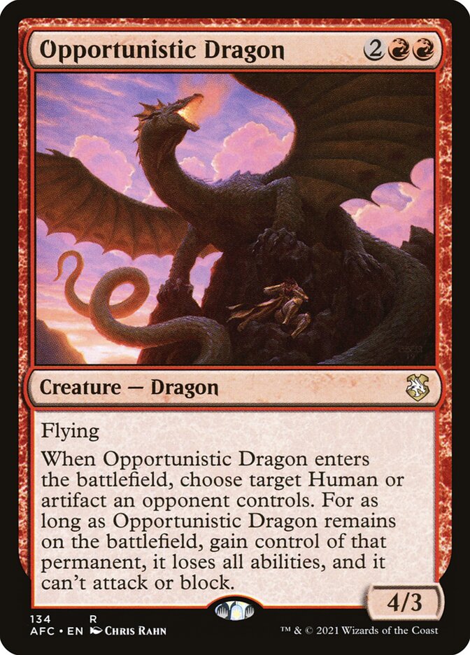 Magic the Gathering Card - Opportunistic Dragon - MTG Circle