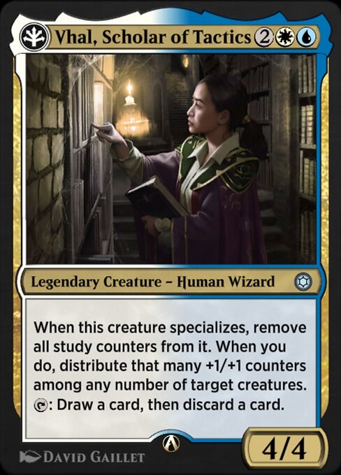 Magic the Gathering Card - Vhal, Scholar of Tactics - MTG Circle