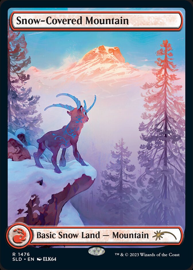 Magic the Gathering Card - Snow-Covered Mountain - MTG Circle