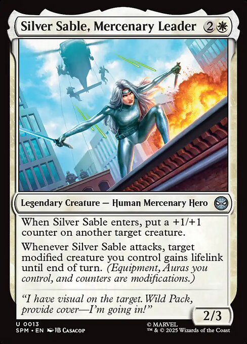 Magic the Gathering Card - Silver Sable, Mercenary Leader - MTG Circle