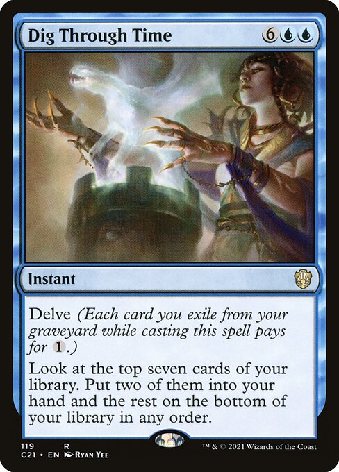 Magic the Gathering Card - Dig Through Time - MTG Circle