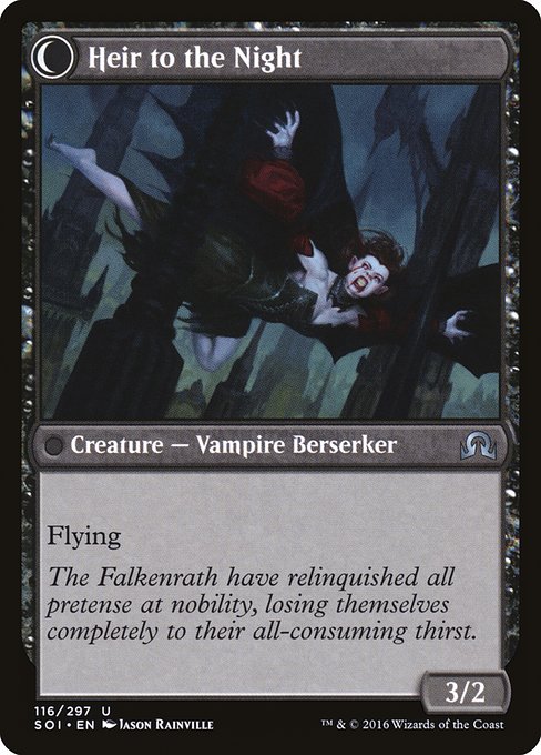 Magic the Gathering Card - Heir to the Night - MTG Circle