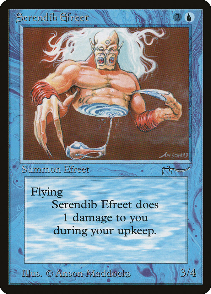 Magic the Gathering Card - Serendib Efreet - MTG Circle