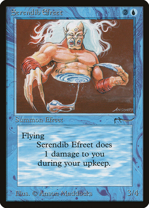 Magic the Gathering Card - Serendib Efreet - MTG Circle