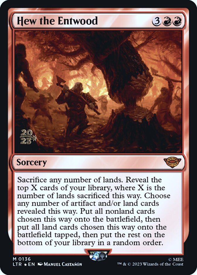 Magic the Gathering Card - Hew the Entwood - MTG Circle