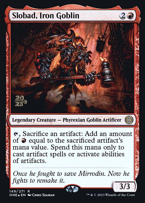 Magic the Gathering Card - Slobad, Iron Goblin - MTG Circle