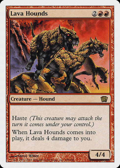 Magic the Gathering Card - Lava Hounds - MTG Circle