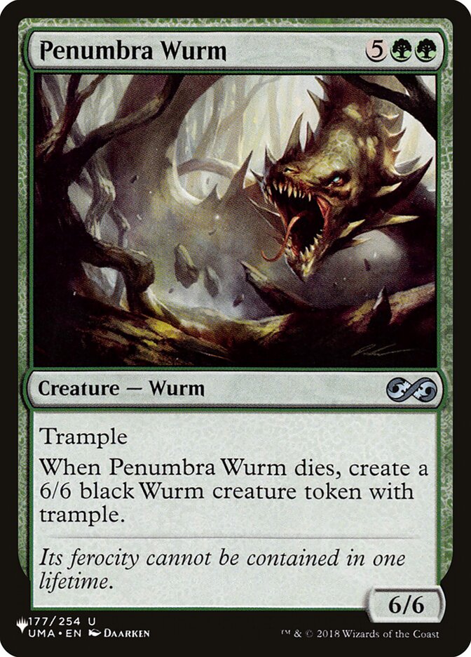 Magic the Gathering Card - Penumbra Wurm - MTG Circle