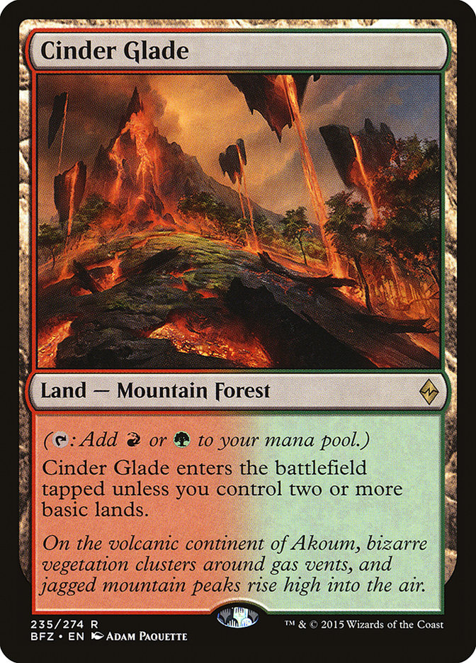 Magic the Gathering Card - Cinder Glade - MTG Circle