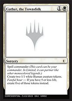 Magic the Gathering Card - Gather, the Townsfolk - MTG Circle