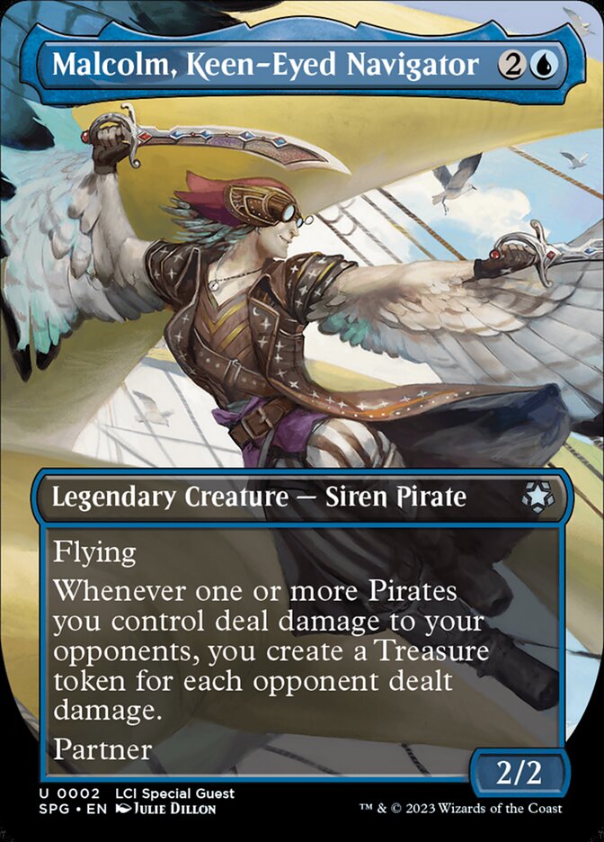 Magic the Gathering Card - Malcolm, Keen-Eyed Navigator - MTG Circle