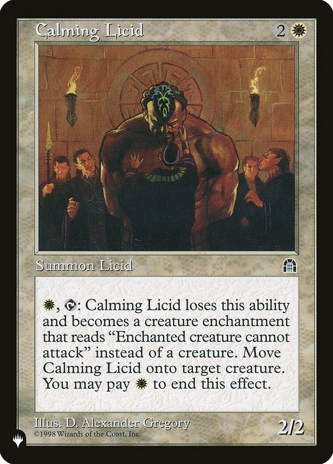 Magic the Gathering Card - Calming Licid - MTG Circle