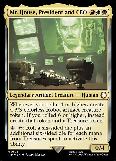 Magic the Gathering Card - Mr. House, President and CEO - MTG Circle
