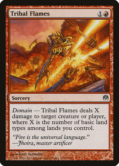 Magic the Gathering Card - Tribal Flames - MTG Circle
