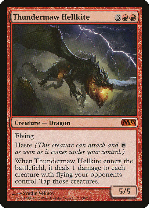 Magic the Gathering Card - Thundermaw Hellkite - MTG Circle