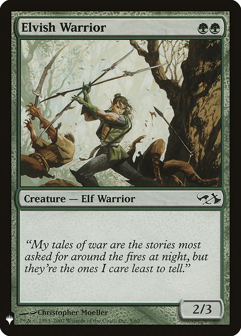 Magic the Gathering Card - Elvish Warrior - MTG Circle