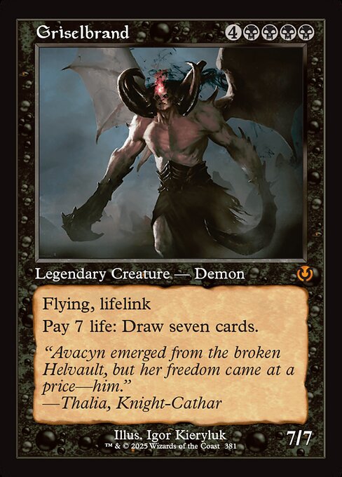 Magic the Gathering Card - Griselbrand - MTG Circle