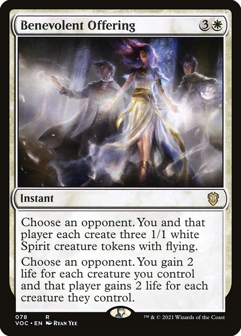 Magic the Gathering Card - Benevolent Offering - MTG Circle