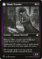 Magic the Gathering Card - Shady Traveler // Stalking Predator - MTG Circle