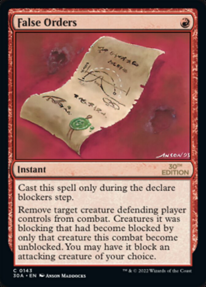 Magic the Gathering Card - False Orders - MTG Circle