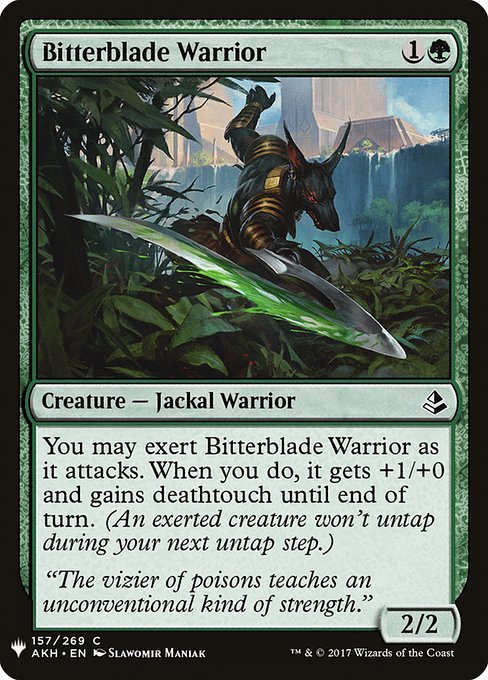 Magic the Gathering Card - Bitterblade Warrior - MTG Circle