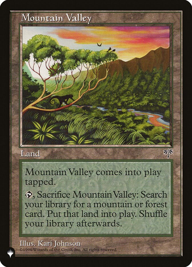 Magic the Gathering Card - Mountain Valley - MTG Circle